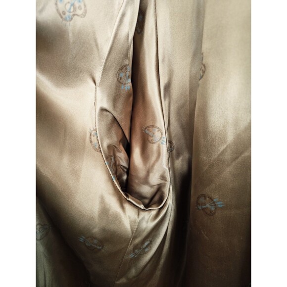 Vintage Brown Faux Fur Swing Coat Plush Satin Lined Womens Jacket Heavy Winter M - Picture 6 of 8